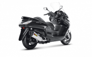 Akrapovic Slip-on Line RVS met E-keur Yamaha Majesty 400 2007-2015